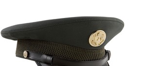 Wholesale Supply Premium Parade Style Cap Gold Cord Accent Ebony Visor Embossed Emblem Formal Headwear - Product Image 5