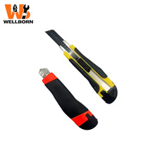 Couteau utilitaire professionnel de 18 mm - Lame rétractable, coupe-boîte, couteau de sécurité robuste pour entrepôt