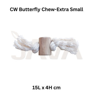 Juguete Masticable para Perros de Madera Dura Ecológico, Diseño de Mariposa CW, Juguete Masticable Sostenible para Mascotas, Talla XS - Product Image 2