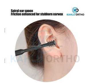 Kit de 6 outils de nettoyage d'oreilles en acier inoxydable noir pour l'élimination du cérumen par KAHLU ORTHOPEDIC - Product Image 4
