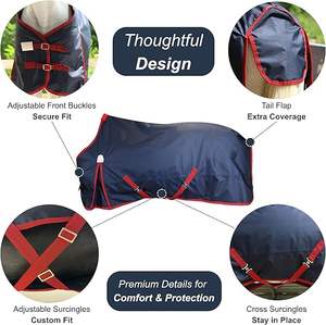 BARN & STABLE 600Denier 3000mm3000mvp Couvertures pour chevaux super imperméables et respirantes pour l'hiver avec rembourrage de 200g - Product Image 3