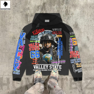 Sudadera con Capucha Unisex de Felpa de Algodón Extragrande con Espuma 3D Personalizada ODM del Fabricante, Forro Sólido, Logotipo Frontal con Impresión Digital de Calidad - Product Image 5