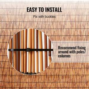 16.4' X 5.5' Reed Fence for Backyard Landscaping <b>Privacy</b> Blind Fencing <b>Screen</b> Trellis & Gates - Product Image 5