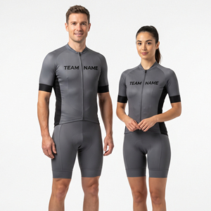 Maillot de cyclisme personnalisé avec nom d'équipe imprimé, 100% polyester, manches courtes, chemises de cyclisme, combinaison de cyclisme compressive - Product Image 1