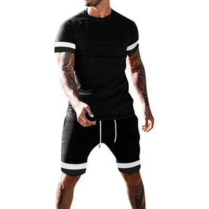 <b>Top</b> Selling Cotton Summer Jogger <b>Men's</b> <b>Shorts</b> <b>And</b> T-Shirt Streetwear Casual <b>Set</b> Fully Customized With Custom Logo Design - Product Image 3