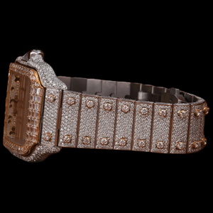 Hip Hop Style Two Tone Brilliant Cut Moissanite <b>Diamond</b> With Square Dial Custom Iced Out Rapper <b>Watch</b> Modern Fashion Wristwatch - Product Image 2