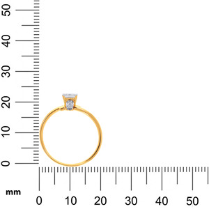 Anillo de Compromiso de Diamantes de Alta Calidad en Oro de 18K con Corte Princesa y Detalles Laterales de Diamantes para Mujer, Joyería Fina Elegante para Novias - Product Image 5