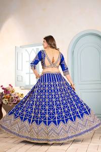 Modern Embossed Chinon Silk Lehenga Choli-Perfect <b>Blend</b> of Elegance & Tradition for Party Occasions All Seasons Quick Dry - Product Image 2