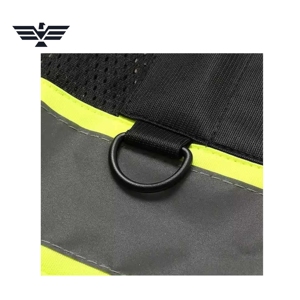 Gilet de sécurité unisexe haute visibilité personnalisé, grande taille, en polyester, avec poches réfléchissantes et bandes imprimées en sérigraphie - Product Image 5
