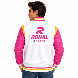 Custom Wholesale Varsity <b>Jacket</b> OEM Factory College Teamwear Streetwear Baseball Style Soft <b>Wool</b> Leather Sleeve Sportswear - Product Image 4