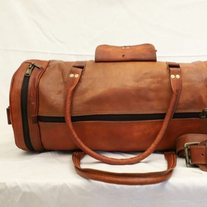 All Size With Custom logo <b>Leather</b> Weekender Travel Duffel <b>Bag</b> Duffel Zipper Closure Durable Stylish Perfect <b>Leather</b> Travel <b>Bags</b> - Product Image 4