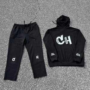 Conjunto Deportivo Personalizado 2026, Sudadera con Capucha Negra y Pantalones Jogger, 100% Algodón, Estilo Urbano, Unisex, Otoño, Ropa Casual - Product Image 5