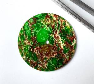 K Gems - Esfera de Reloj Redonda Ultrafina de Jaspe Verde Sedimentario Natural de 28.50mm y 0.70mm, Hecha a Mano, de Lujo, con Accesorios de 2mm - Product Image 4