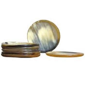 Posavasos de Cuerno de Búfalo Hechos a Mano, Ecológicos y Naturales de Alta Calidad, Cuadrados y Redondos, Absorbentes de Agua con un Aspecto Único - Product Image 2