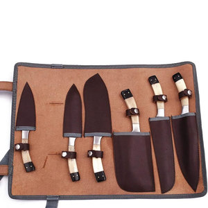 Ensemble de couteaux de cuisine haut de gamme en acier Damas, style contemporain, couteaux de chef professionnels, construction durable, parfait pour la maison moderne - Product Image 3