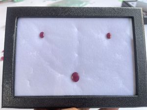 Ensemble pendentif et boucles d'oreilles en rubis libérien naturel 7,20 carats – Ensemble de pierres précieuses non montées, rubis rouge véritable en gros pour la fabrication de bijoux - Product Image 2
