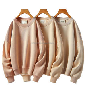 Jersey de algodón personalizado para mujer, sudaderas de colores sólidos de lana con cuello redondo, manga larga, estilos informales, prendas de vestir sostenibles, ropa deportiva - Product Image 4