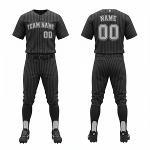 Conjunto de uniforme de béisbol de diseño personalizado, jersey con botones y pantalones para deportes de equipo - Product Image 6