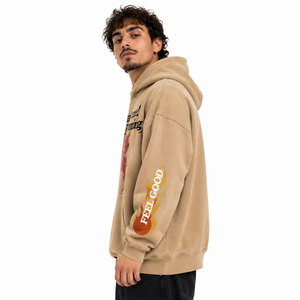 Sudadera con Capucha Unisex Extra Grande de Algodón con Estampado de Dibujos Animados, Mangas con Diseño de Llama, Informal, para Otoño - Product Image 5