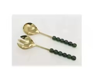 Durable Metal <b>Salad</b> Server Set Stainless Steel Serving <b>Tools</b> for Restaurants and Resorts - Product Image 6