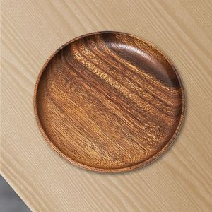Platos Redondos Modernos de Madera para Frutas, Pan, Aperitivos, Tapas y Buffet - Ecológicos y Desechables - Product Image 1