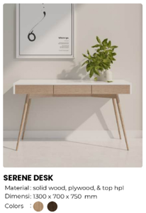 Escritorio moderno de madera escandinava con superficie blanca y tres cajones para uso en oficina en casa - Product Image 6