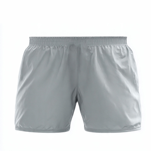 ชุดวอร์มแบบ unisex น้ำหนักเบา แห้งเร็ว มีฮู้ด ซิปปิด ดีไซน์สปอร์ต สีเทาล้วน เหมาะสำหรับฤดูร้อนและฝนตก แขนยาว กางเกงขาสั้น - Product Image 3