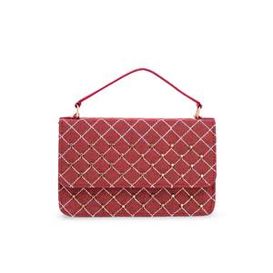 Maroon Formal <b>Evening</b> Shoulder <b>Bag</b> P56092 - Product Image 3
