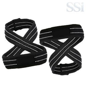 Sangles de levage de type figure 8 pour une force de traction maximale, avec enveloppements de poignet à prise sécurisée pour l'entraînement physique professionnel - Product Image 2