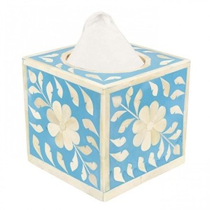 Caja de pañuelos de madera con incrustaciones de hueso, diseño ecológico, moderno, hecho a mano, de lujo, decorativo, para sala de estar u oficina, práctico. - Product Image 3