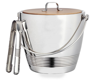 Seaux à glace en acier galvanisé pour boissons, bacs à boissons martelés avec pince à cuillère - Product Image 4