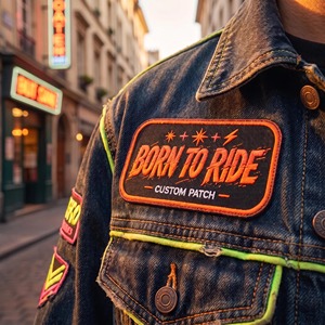 Patch brodé personnalisable en feutre non tissé écologique thermocollant, motif Moto Harley Route 66 américaine, pour chapeau, sac à dos, poitrine - Product Image 6