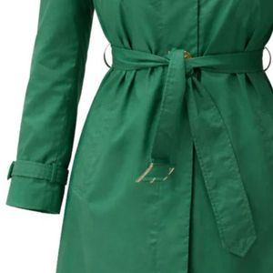 AKA Trench <b>Coat</b> <b>Women</b> Green Belted Long <b>Coat</b> Elegant Outerwear <b>Double</b> <b>Breasted</b> Sorority Greek Apparel Stylish Fashion Jacket - Product Image 3
