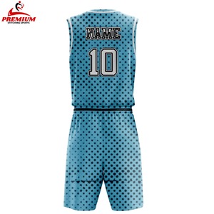 Uniforme de basketball de qualité supérieure, service OEM, anti-transpiration, antibactérien, protection UV, sans manches, imprimé, taille adulte - Product Image 3