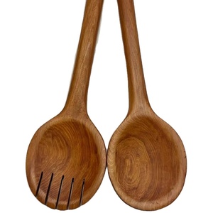 Juego de Cucharas de Madera al por Mayor, Resistentes al Calor, Ecológicas, Utensilios de Cocina de 2 Piezas, Color Natural, Logotipo Personalizado, Aptas para Lavavajillas - Product Image 3
