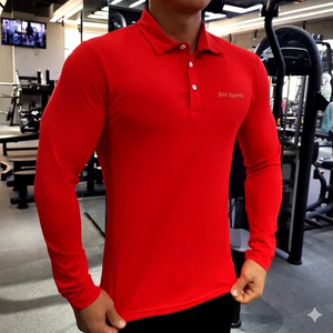 Camiseta de Compresión de Manga Larga para Hombre, para Gimnasio, Running, Fitness, Deporte, Secado Rápido, Ropa Deportiva, Senderismo, Protección UV, Talla Grande - Product Image 4