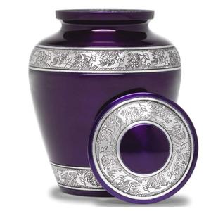Urne funéraire en laiton doré avec incrustation de nacre pour cendres d'adultes, design traditionnel, fournisseur et grossiste funéraire - Product Image 6