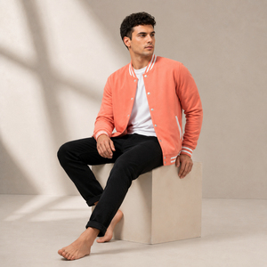 Wholesale Canvas Varsity <b>Jacket</b> with Premium Comfort Breathable Winter Outerwear-Classic Sporty Styling & Effortless Fashion - Product Image 4