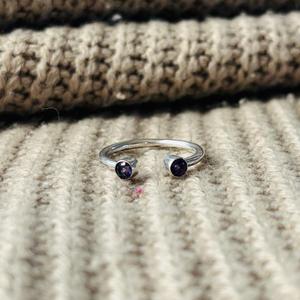 Minimalist Amethyst Brass <b>Ring</b> For Women Silver Plated <b>Dainty</b> Wholesale <b>Ring</b> - Product Image 1