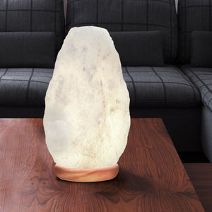 Lampe en sel de l'Himalaya, décoration, 100% sel de l'Himalaya naturel blanc, sculptée à la main, style amour, pour la décoration de la maison et de la chambre - Product Image 2