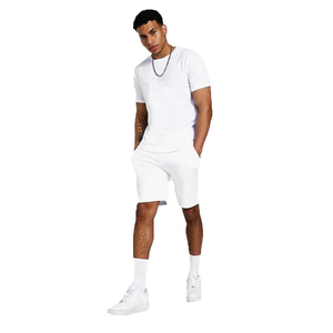 2Best Quality Men's Custom Designed Breathable Summer <b>Set</b> for Men <b>White</b> Color Casual Style Including T-Shirt & Reasonable Price - Product Image 6