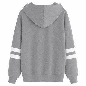 เสื้อฮู้ดผู้หญิงสีเทา ลายหัวใจ ผ้าฝ้าย 100% ระบายอากาศได้ดี เป็นมิตรกับสิ่งแวดล้อม เหมาะสำหรับฤดูหนาว แขนยาว สไตล์ลำลอง สตรีทแวร์ ขายส่ง - Product Image 6