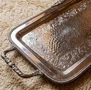 Plateaux de service ovales en acier inoxydable, artisanat métallique Art Déco, impressions de logo personnalisées, design à carreaux, pour Diwali, usage domestique ou hôtelier - Product Image 6