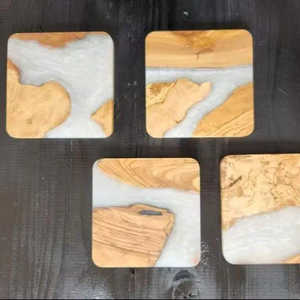 Posavasos de Madera Ecológicos Hechos a Mano de Alta Calidad con Efecto de Olas Oceánicas de 5 mm para Uso en el Hogar y la Oficina a Muy Bajo Costo - Product Image 1