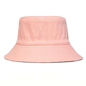 <b>Pink</b> Unisex Cotton Canvas <b>Bucket</b> Hat Solid Color Casual Spring Summer Adult Hat - Product Image 1