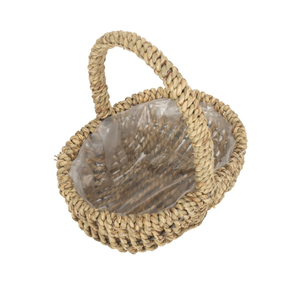 Paniers en jonc de mer tressés à la main pour fleurs, mini paniers pour cadeaux avec poignées, prix de gros du Vietnam - Product Image 2