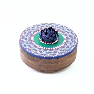 Caja de Almacenamiento de Chapati de Madera Hecha a Mano, Organizador de Especias, Utensilio de Cocina Tradicional para Servir Roti, Contenedor Decorativo - Product Image 1