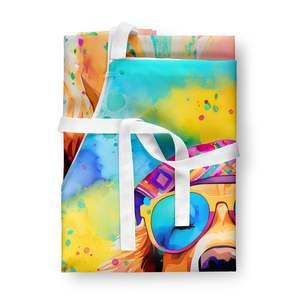 Golden Retriever Hippie Dawg Unisex delantal grande Multicolor para adultos para cocina hornear manualidades Servidor de jardinería - Product Image 3