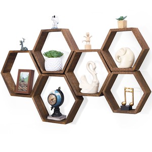 Étagères flottantes en bois de manguier, brun noyer, fabriquées à la main, vente en gros Inde - Product Image 3