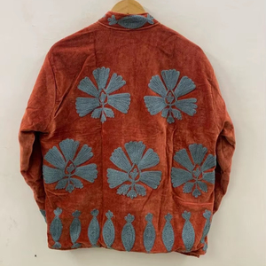 Velvet Hand Embroidered Suzani Jacket Bohemian <b>Duster</b> Coat Women Coat Gift For Her Bridesmaid Velvet Jackets Oversize Jacket - Product Image 1